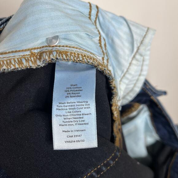 Talbots Barely Boot Cut Jeans Womens Size 20W Mid Rise Dark Wash Bootcut Stretch - Picture 6 of 6